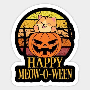 Happy Meow-O-Ween Sticker